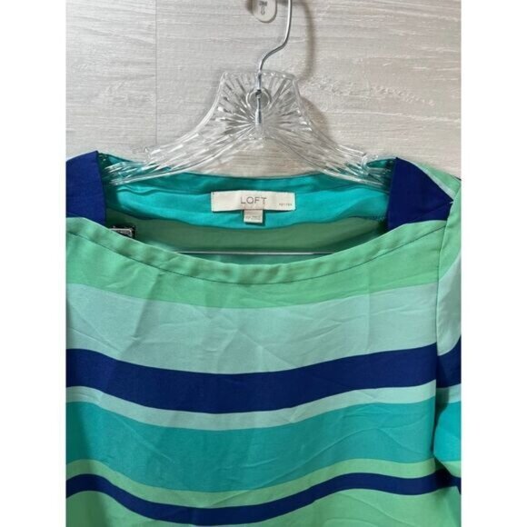 LOFT Woven Printed Rayon‎ Elbow Sleeves Blouse XSP - Picture 5 of 5